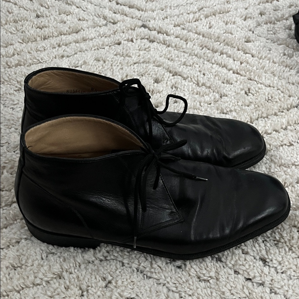 Vintage Classic Black Leather Bally boots made in Italy